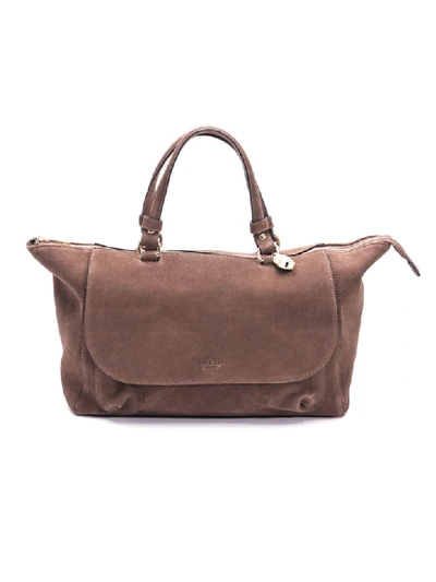 Shop Avenue 67 Simo Leather Top Handle Bag In Dark Brown