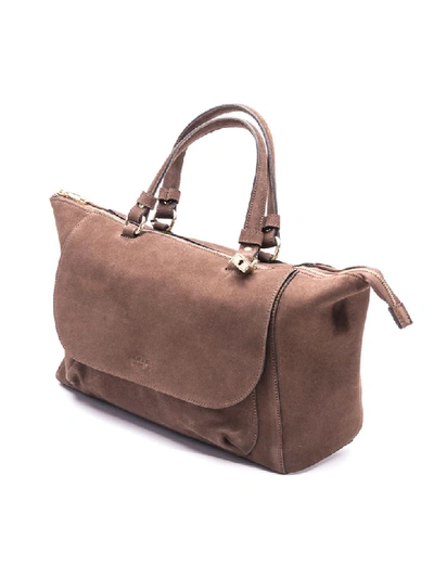 Shop Avenue 67 Simo Leather Top Handle Bag In Dark Brown