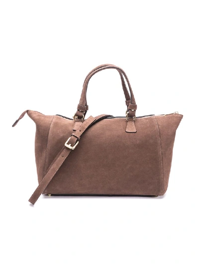 Shop Avenue 67 Simo Leather Top Handle Bag In Dark Brown