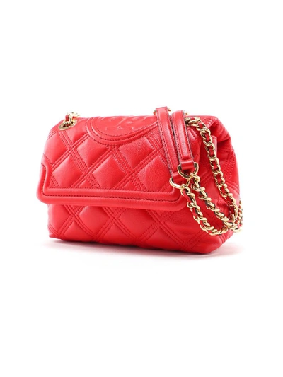 Shop Tory Burch Fleming Soft Small Bag In Brilliant Red