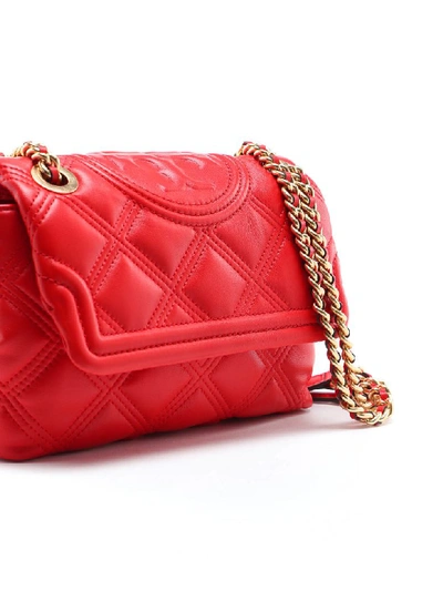 Shop Tory Burch Fleming Soft Small Bag In Brilliant Red