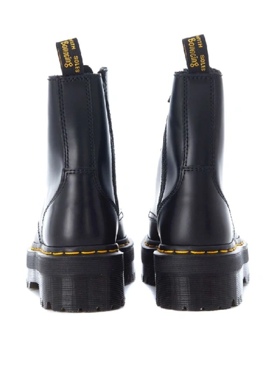 Shop Dr. Martens Jadon Black Leather Ankle Boots With Maxi Grip Fast Sole In Nero