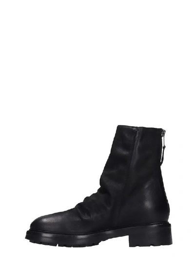 Shop Strategia Combat Boots In Black Leather