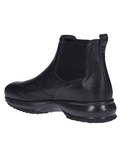 Shop Hogan Woman Interactive Chelsea Ankle Boots In Black