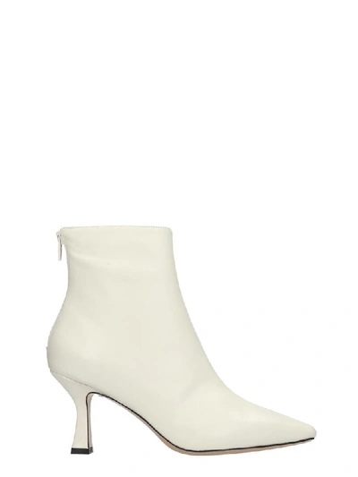 Shop Fabio Rusconi High Heels Ankle Boots In White Leather