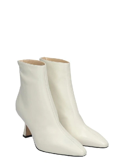 Shop Fabio Rusconi High Heels Ankle Boots In White Leather