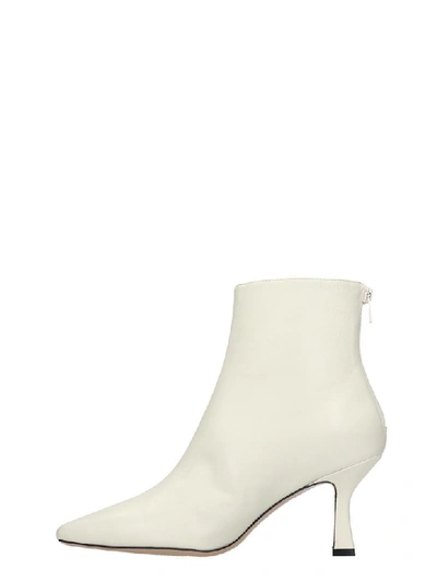 Shop Fabio Rusconi High Heels Ankle Boots In White Leather