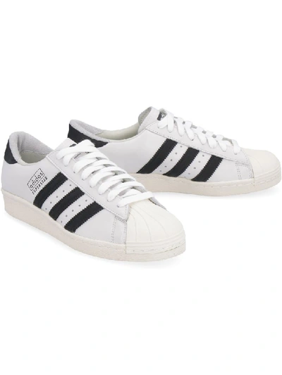 Shop Adidas Originals Superstar 80s Leather Sneakers In White