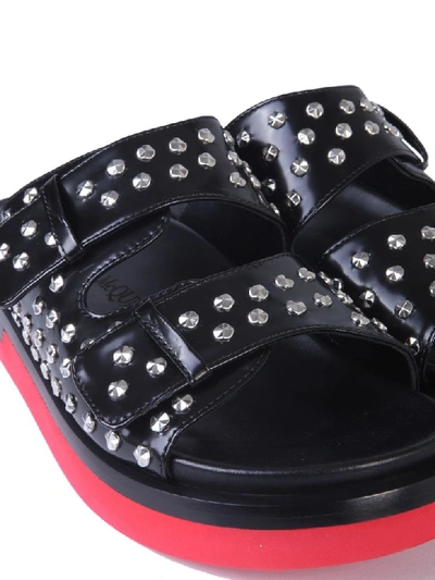 Shop Alexander Mcqueen Sandal With Studs In Nero