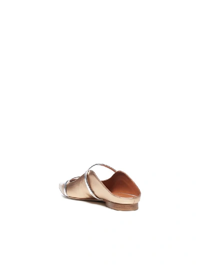 Shop Malone Souliers Flat Shoes In Gold Silver