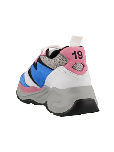 Msgm Attack Colour-block Sneakers In Blue