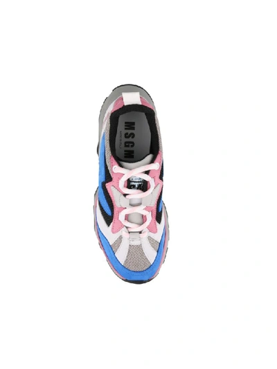 Msgm Attack Colour-block Sneakers In Blue