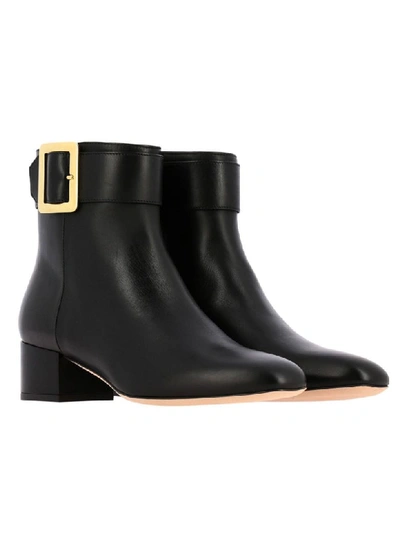Shop Bally Boots In Leather With Metal Buckle In Black