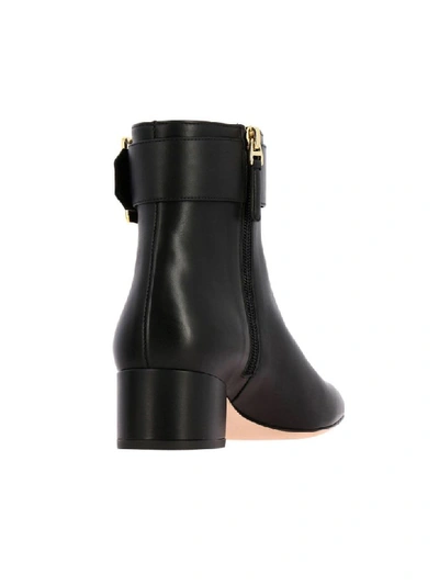 Shop Bally Boots In Leather With Metal Buckle In Black