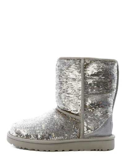 Shop Ugg Classic Ankle Boot In Silver