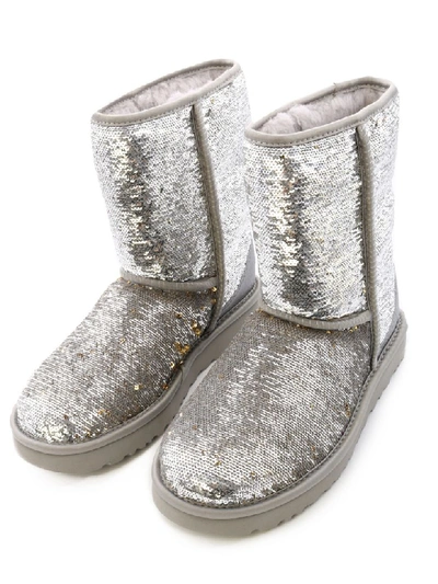 Shop Ugg Classic Ankle Boot In Silver