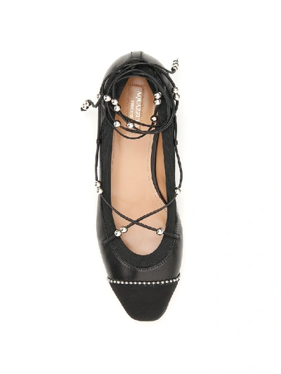 Shop Aquazzura Mystique Ballerinas In Black (black)