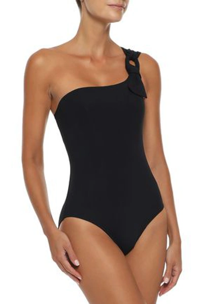 Eres Studio Cliché One-shoulder Ring-embellished Swimsuit In Black |  ModeSens