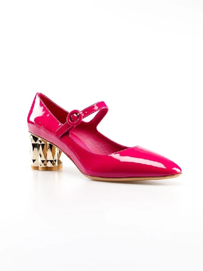 Shop Ferragamo Ortensia 55 Pump In Cerise