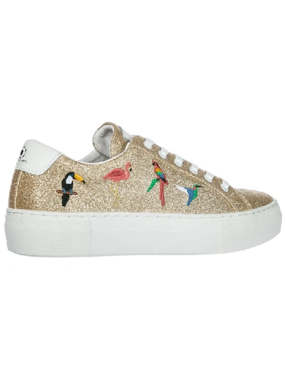 Shop Moa Master Of Arts Victoria Tropical Sneakers In Oro