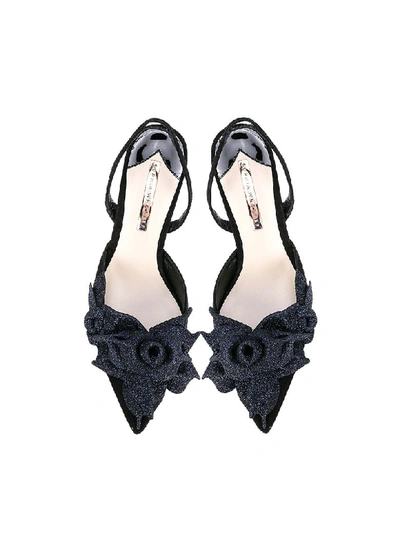 Shop Sophia Webster Black &amp; Midnight Jumbo Lilico Slingback Pumps