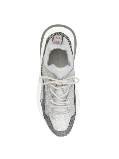 Shop Stella Mccartney Glitter Eclypse Sneakers In Gunm S S B Pag B (grey)
