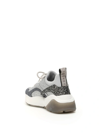 Shop Stella Mccartney Glitter Eclypse Sneakers In Gunm S S B Pag B (grey)