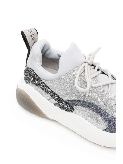 Shop Stella Mccartney Glitter Eclypse Sneakers In Gunm S S B Pag B (grey)