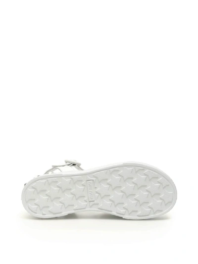 Shop Miu Miu Crystal Sandals In Bianco (white)