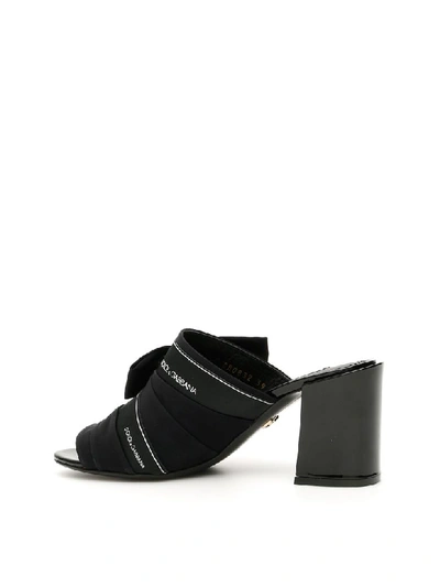 Shop Dolce & Gabbana Crystal Buckle Keira Mules In Nero Nero (black)