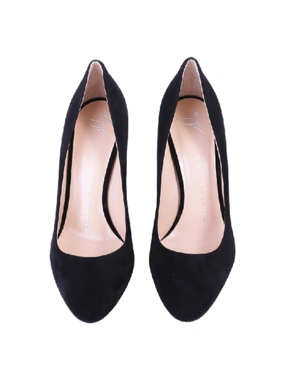 Shop Giuseppe Zanotti Bimba Suede Pumps In Black