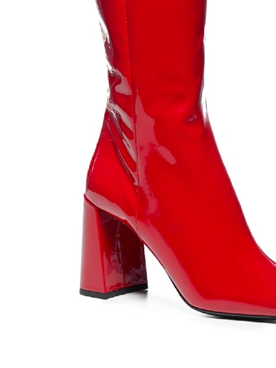 Shop Prada Boots In Rosso