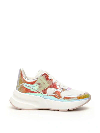 Shop Alexander Mcqueen Runner Oversize Sneakers In Multi Optic White (white)