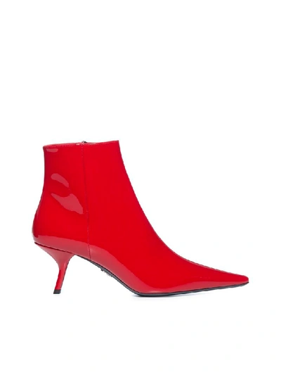 Shop Prada Boots In Rosso