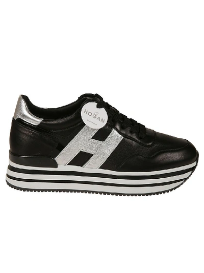 Shop Hogan H222 Platform Sneakers In Black