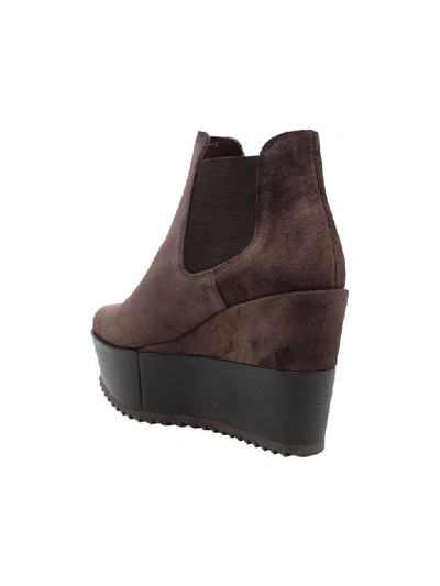 Shop Pedro Garcia Leather Wedges In Brown