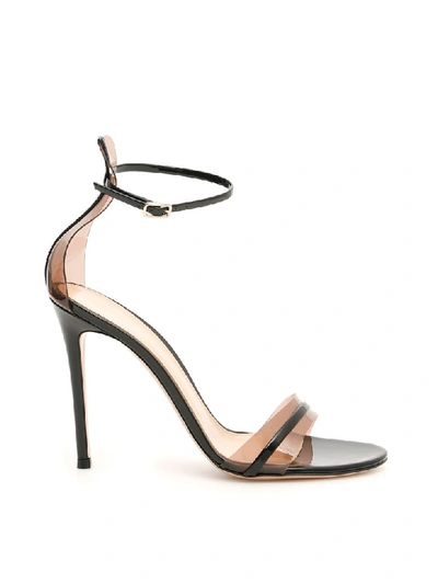 Shop Gianvito Rossi G String 105 Sandals In Black Blush (black)