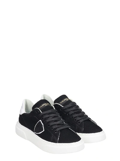 Shop Philippe Model Temple Sneakers In Black Tech/synthetic