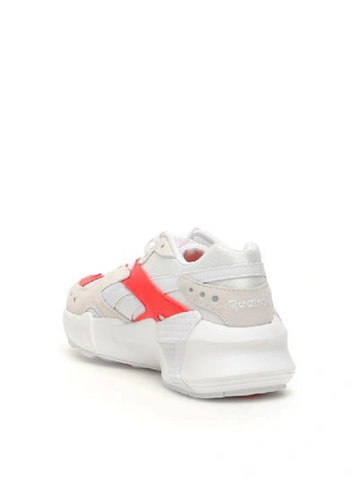Shop Reebok Gigi Hadid Aztrek Double 93 Sneakers In White Multi (white)