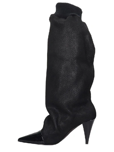 Shop Marc Ellis High Heels Boots In Black Leather