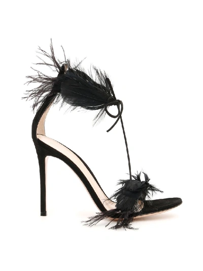 Shop Gianvito Rossi Athena Sandals 105 In Black (black)