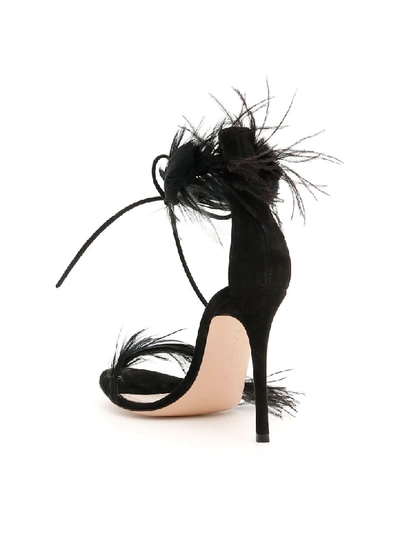 Shop Gianvito Rossi Athena Sandals 105 In Black (black)