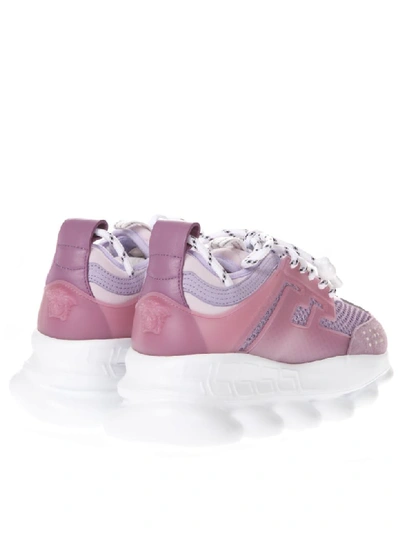 Shop Versace Pink High Sneakers
