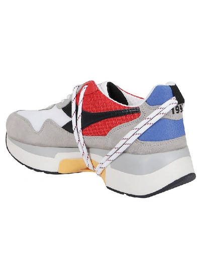 Shop Diadora Sneakers In Grigio/bianco/arancio