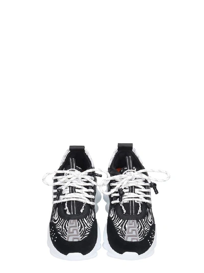 Shop Versace Sneakers In Black Tech/synthetic