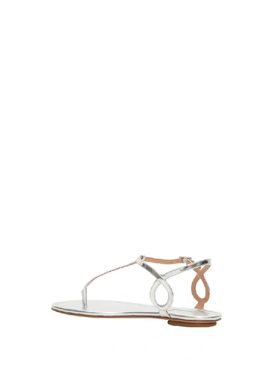 Shop Aquazzura Almost Bare Sandals In Argento