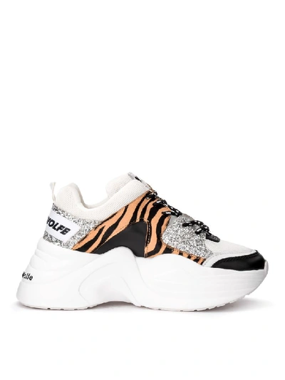 Shop Naked Wolfe Track Sneaker In Pony Leather And Silver Glitter In Animalier