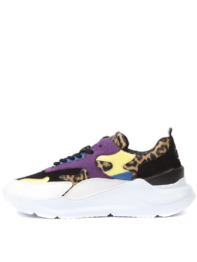 Shop Date Multicolor Fuga Leopard Mesh & Suede Sneaker