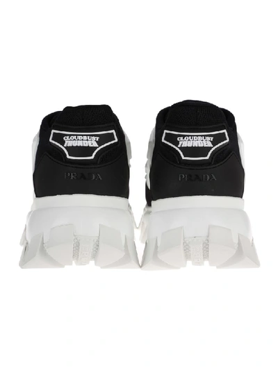 Prada Cloudbust Thunder Lug Platform Sneaker In White