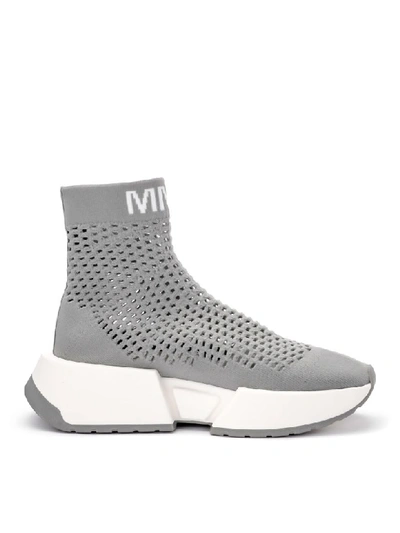 Shop Mm6 Maison Margiela Grey Pierced Socket Sneaker In Grigio